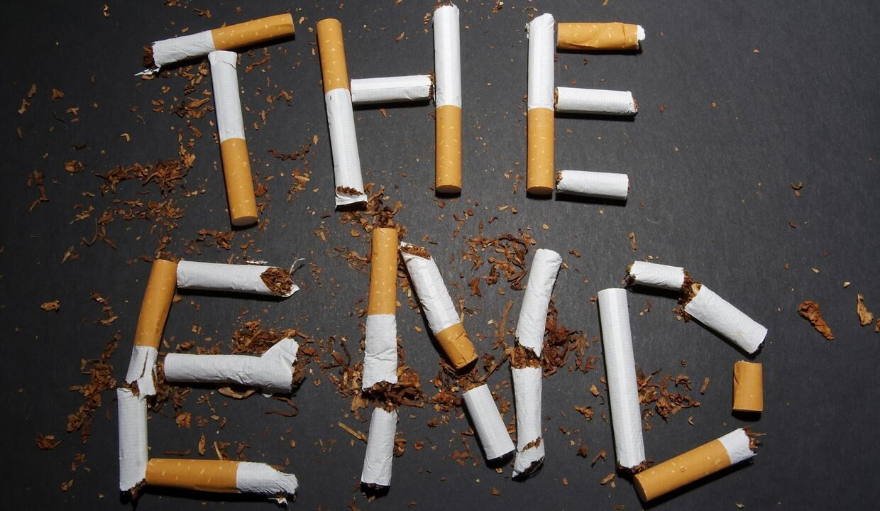 broken cigarettes and changes in the body when quitting smoking